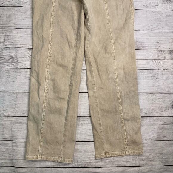 MOTHER The Springy Ankle Jeans in Sand Beige Straight Leg with Stretch Size 24 - Picture 6 of 10